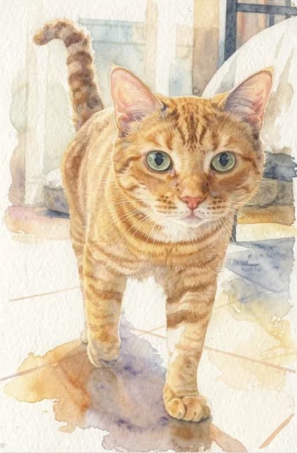 Watercolor style example portrait